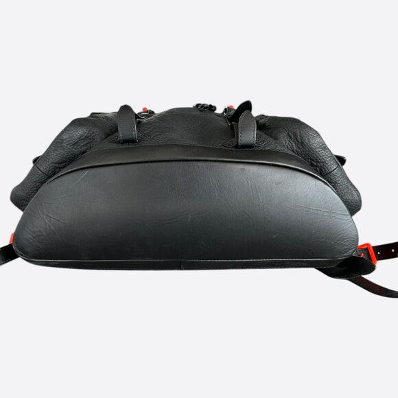 Louis Vuitton Black & Orange Taurillon Leather Monogram Christopher Backpack - Picture 5 of 6